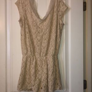 Beige Romper xhilaration Size Xl